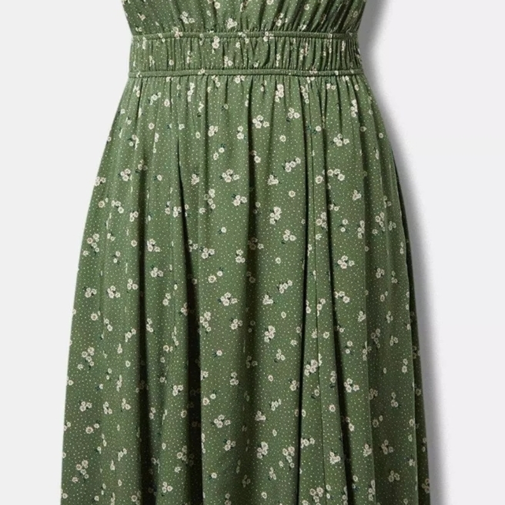 Green Floral Maxi Dress